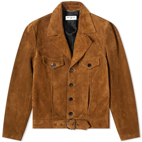 yves saint laurent men's coat|saint laurent suede jacket.